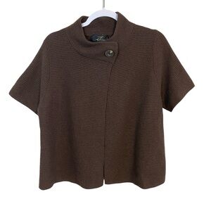 L Pure Cashmere - Purple Cowl Neck Sweater - XL